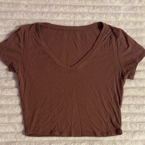 Brown crop top